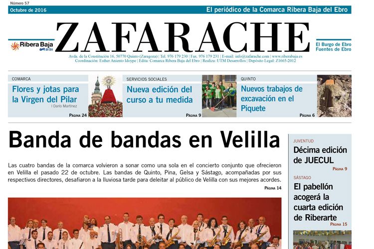 Zafarache mes de octubre 2016
