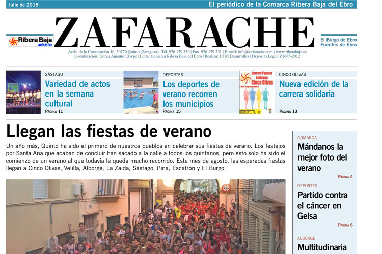 Zafarache julio 2018