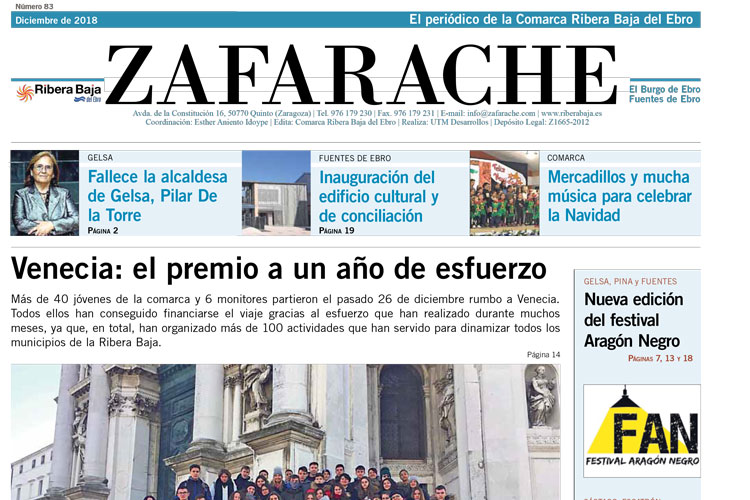 Portada zafarache diciembre 2018