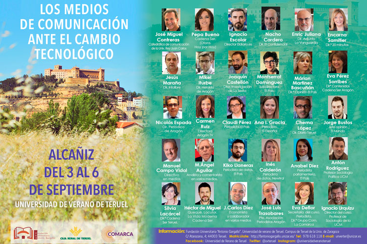 Cartel profesores curso Alcañiz