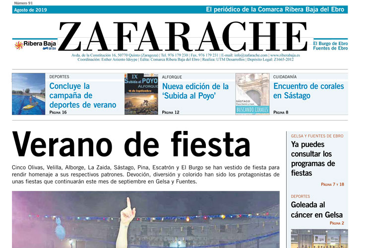 Zafarache número 91 agosto 2019