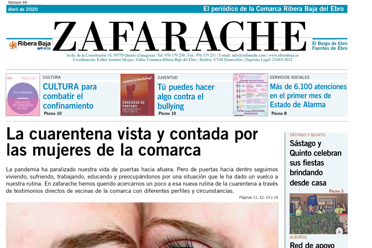 Zafarache mes de abril 2020