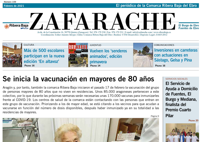 Portada zafarache mes de febrero 2021