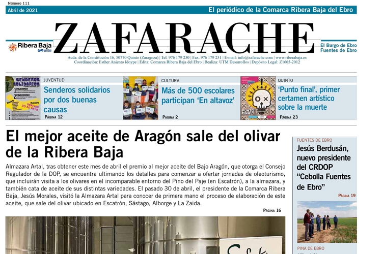 Zafarache mes de abril 2021