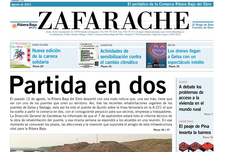 Zafarache portada mes de agosto de 2021