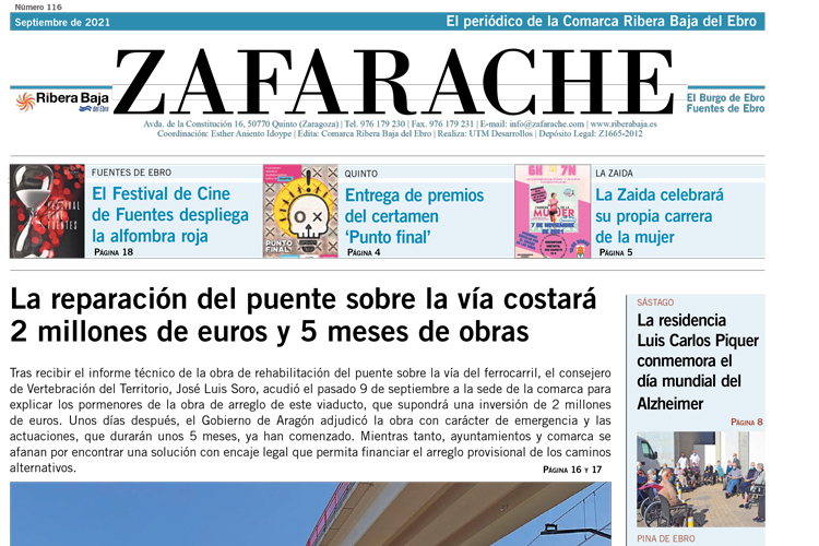 Portada Zafarache septiembre 2021