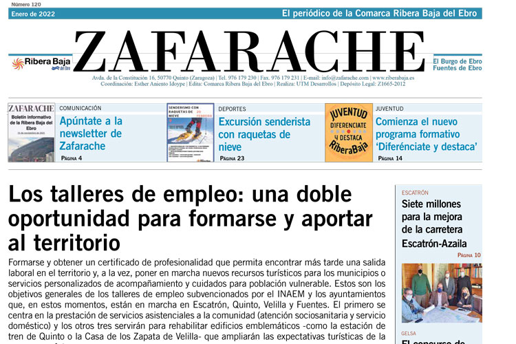 Portada Zafarache mes de enero 2022