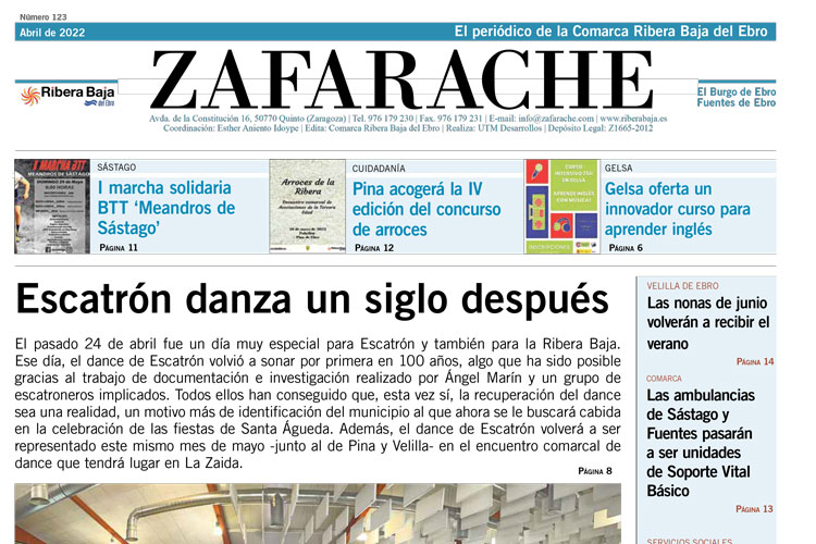 Portada Zafarache mes deabril de 2022