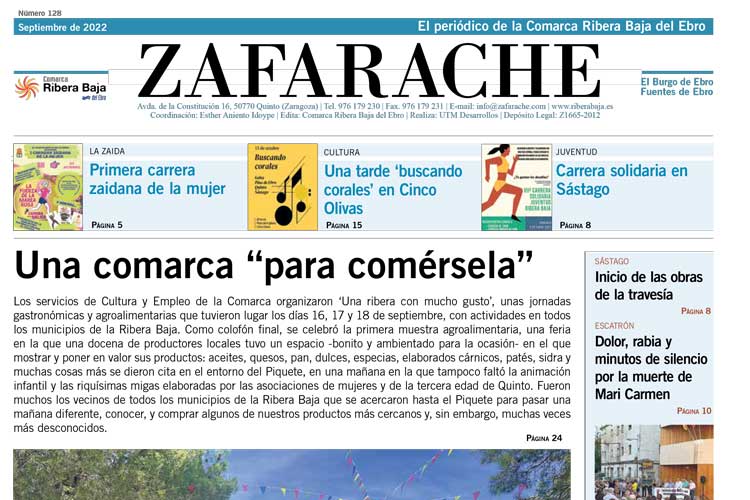 Portada zafarache septiembre 2022