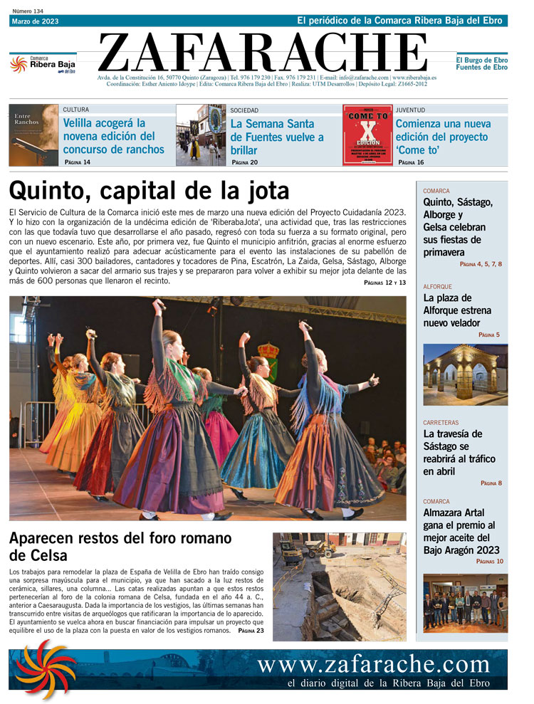 Portada Zafarache mes de marzo de 2023