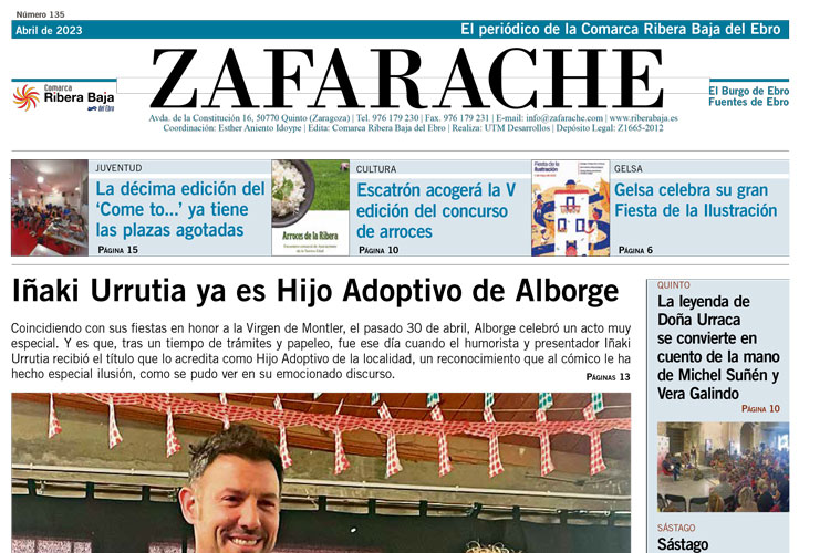 Zafarache mes de abril de 2023