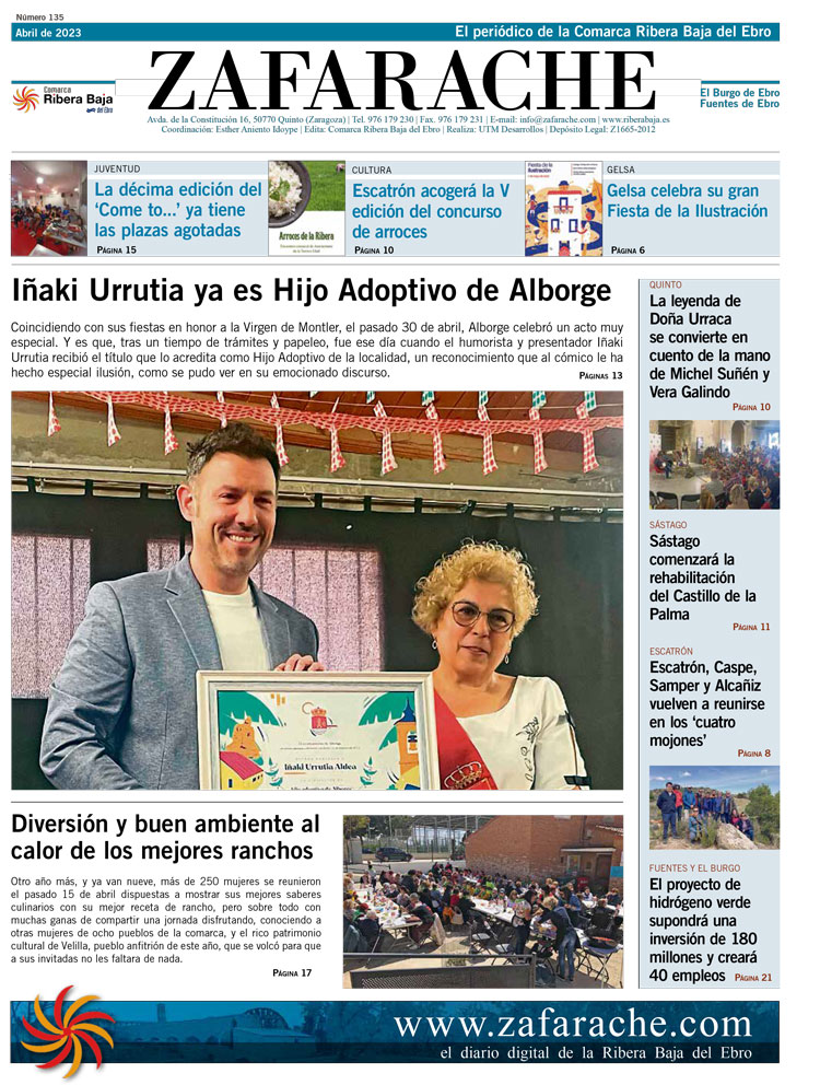 Portada Zafarache mes de abril de 2023