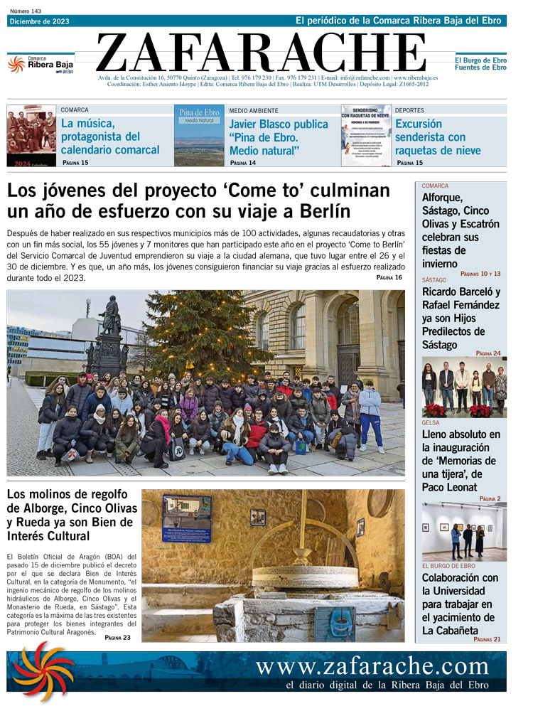 Portada zafarache diciembre 2023