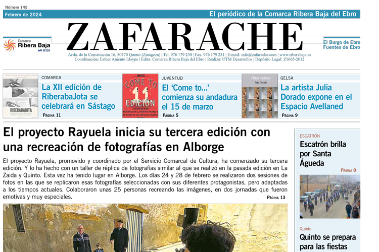 Portada zafarache mes de febrero 2024