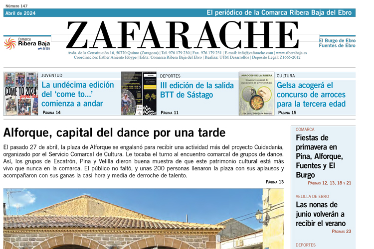 Zafarache mes de abril de 2024