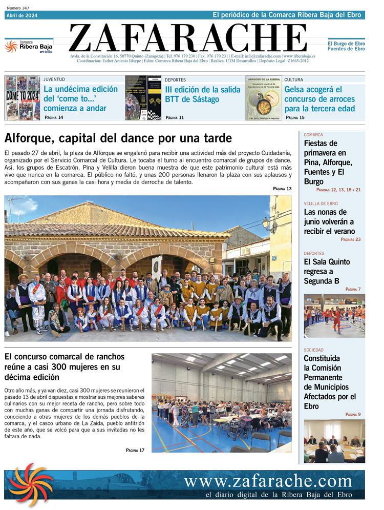Zafarache mes de abril de 2024