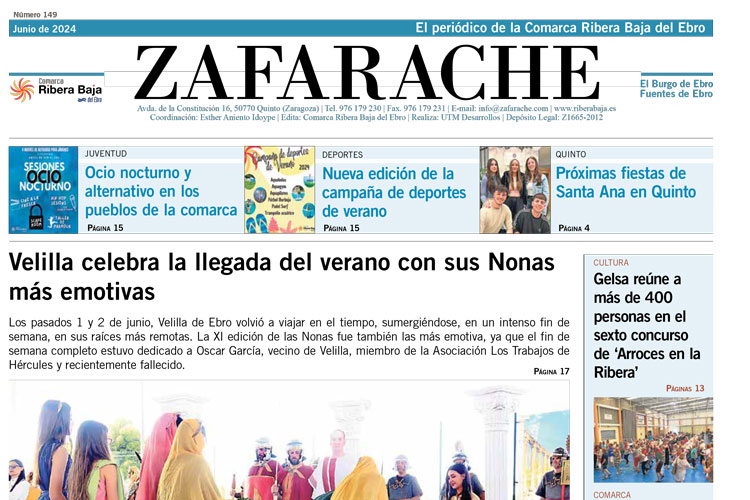 Portada Zafarache mes de junio 2024