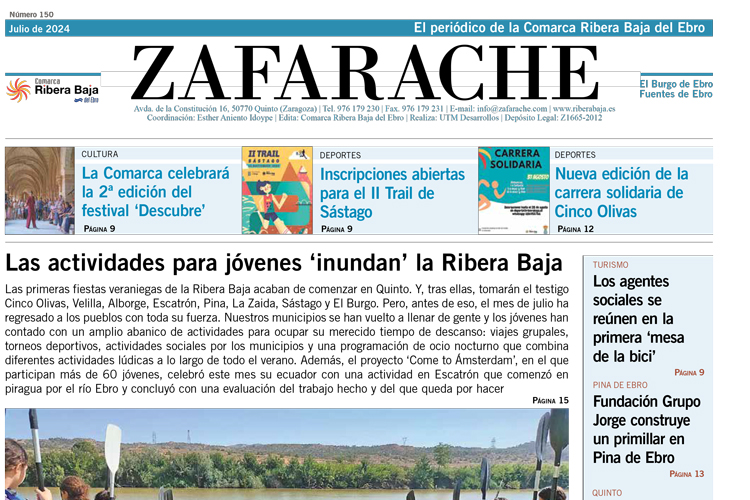 Portada zafarache mes de julio