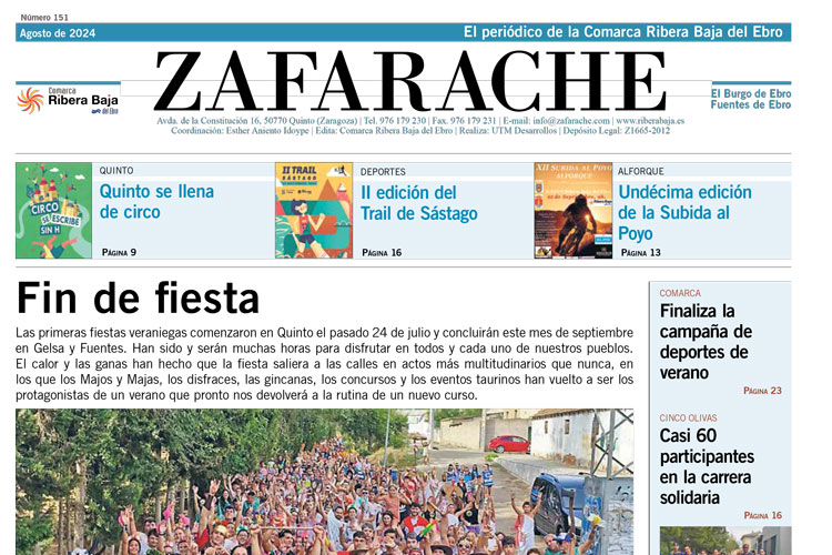 Portada Zafarache agosto 2024