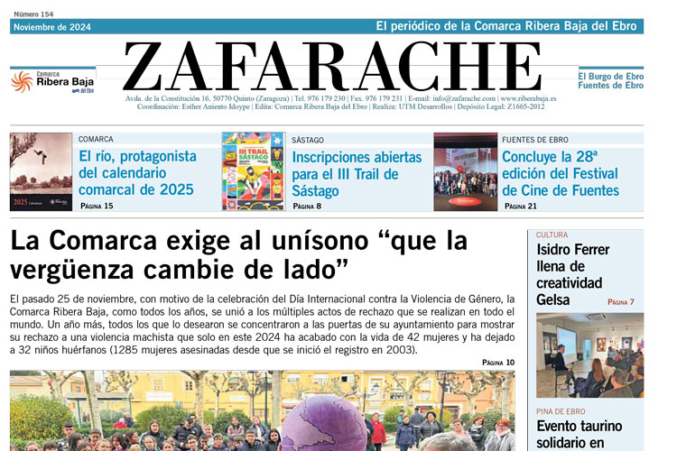 Zafarache mes de noviembre de 2024
