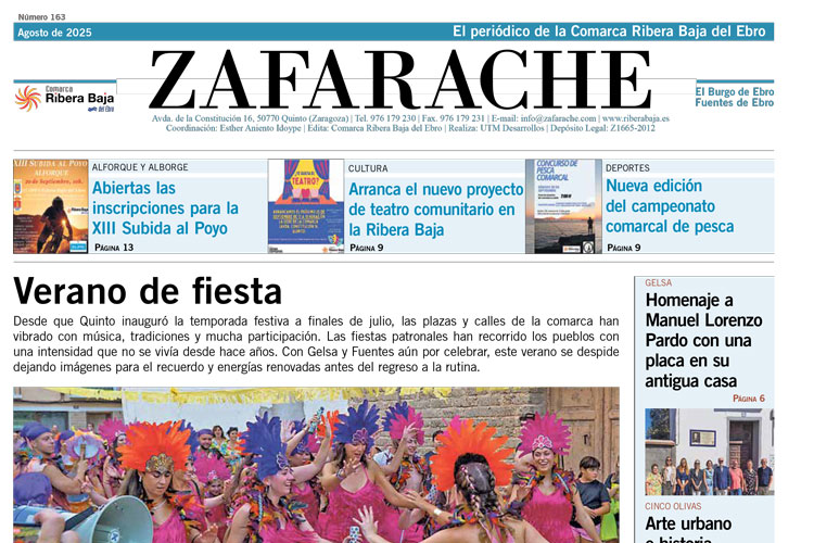 Portada zafarache mes de agosto 2025