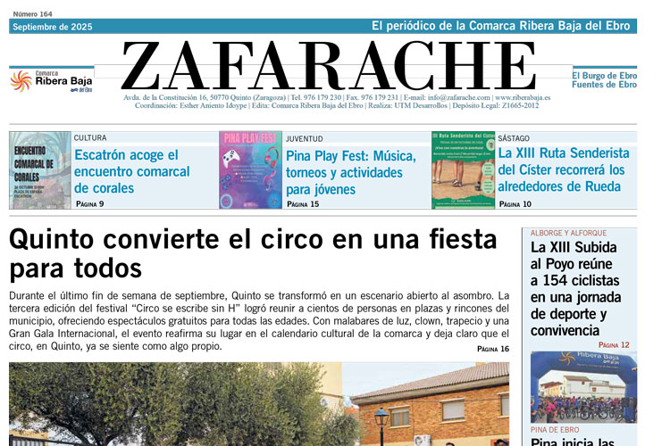 Zafarache mes de septiembre de 2025