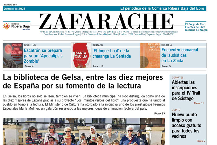 Portada Zafarache mes de octubre de 2025