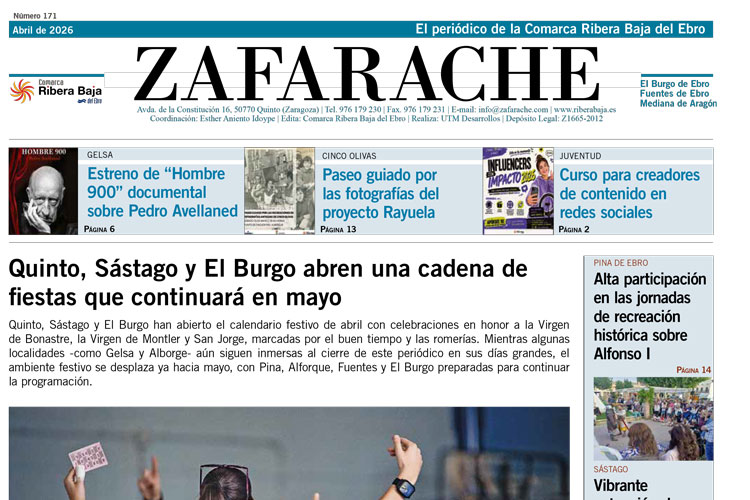 Portada Zafarache mes de abril de 2026