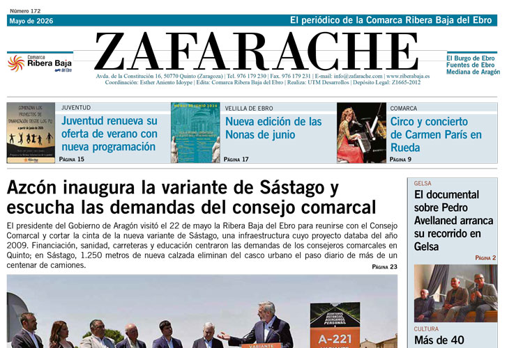 Portada Zafarache mes de mayo de 2026.