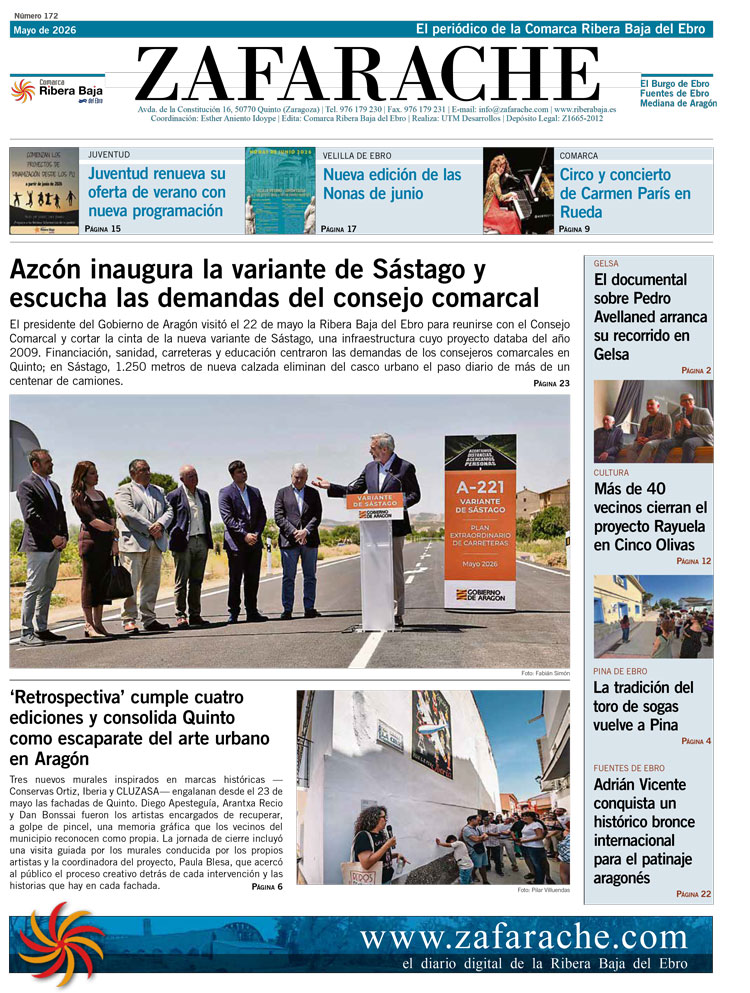 Portada Zafarache mes de mayo de 2026.