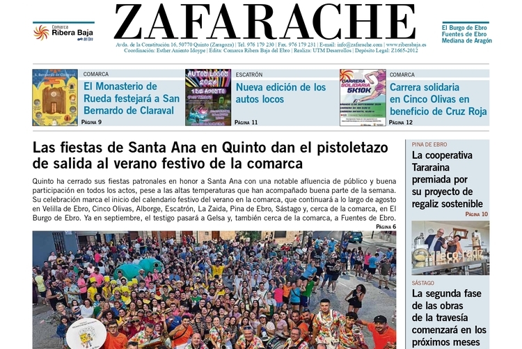 El número 174 de Zafarache ya está en la calle, antes del parón veraniego