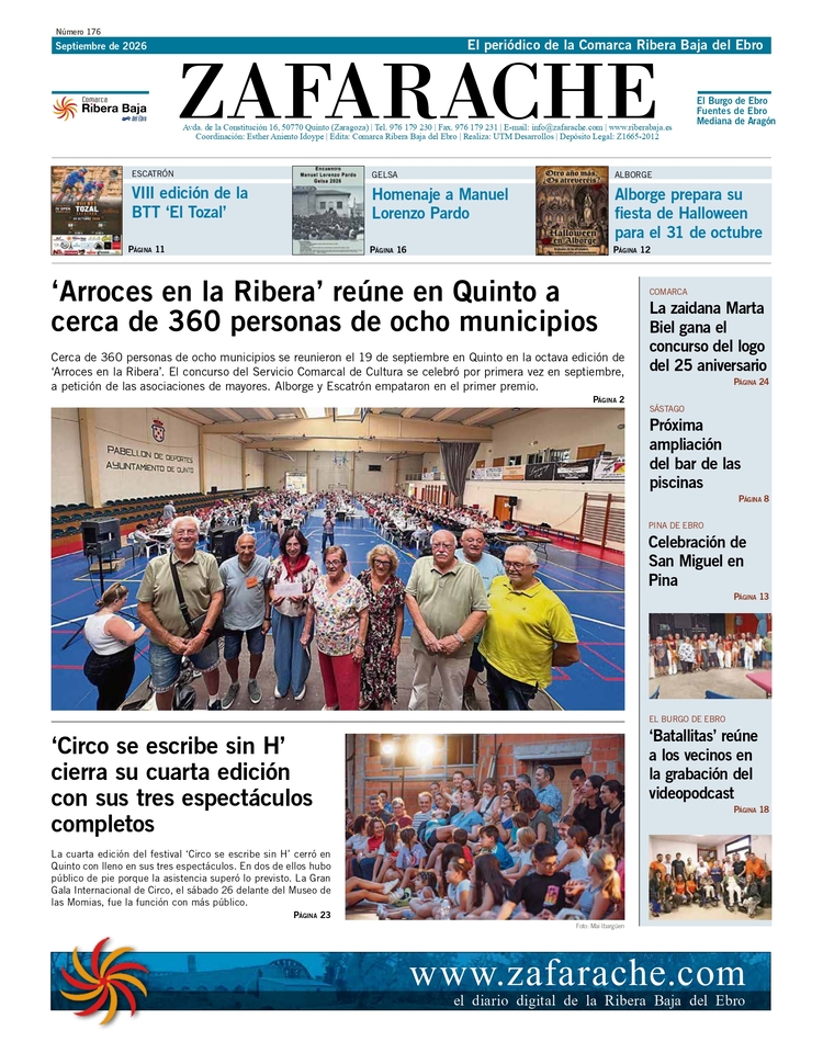 Portada Zafarache mes de septiembre de 2026