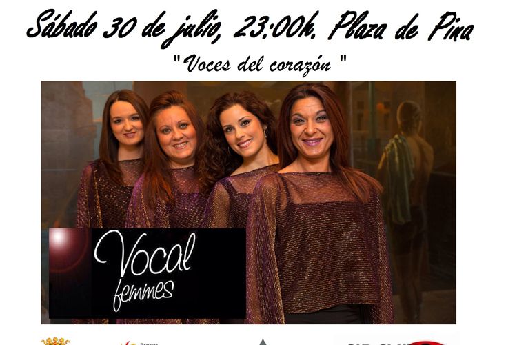 Cartel actuación Vocal Femmes en Pina