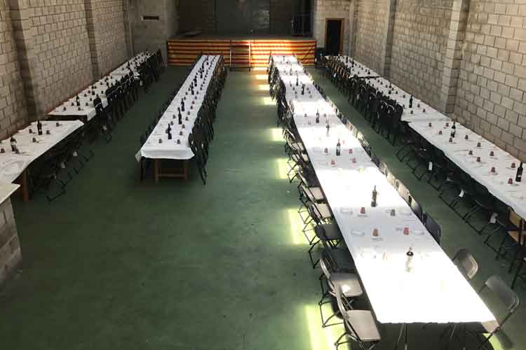 El pabellón de Alforque montado para la I edición del concurso 'Arroces en la Ribera'