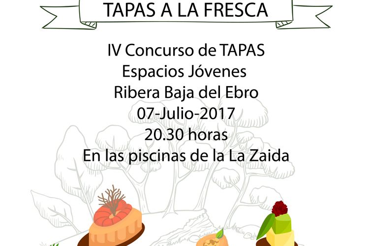 Cartel tapas a la fresca en La Zaida