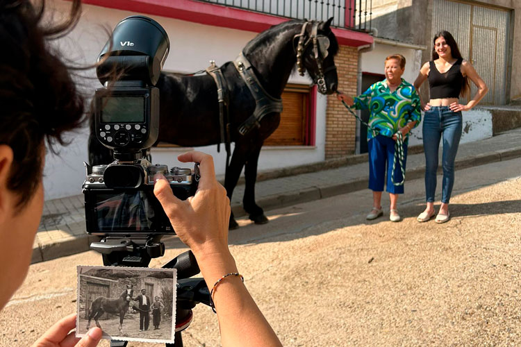 Imagen de una de las sesiones en las que se replicaron las fotografías