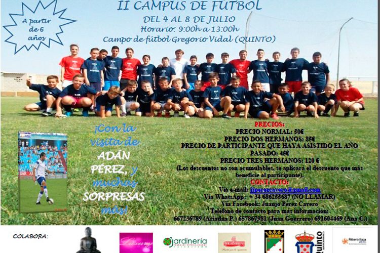 Cartel campus fútbol Quinto 2016