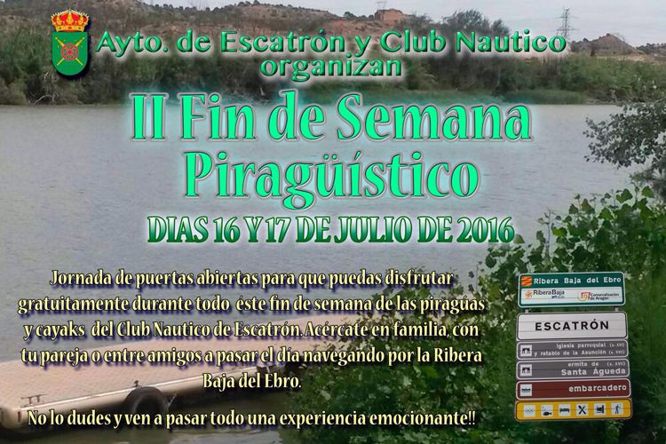 Cartel piragüismo Escatrón 2016