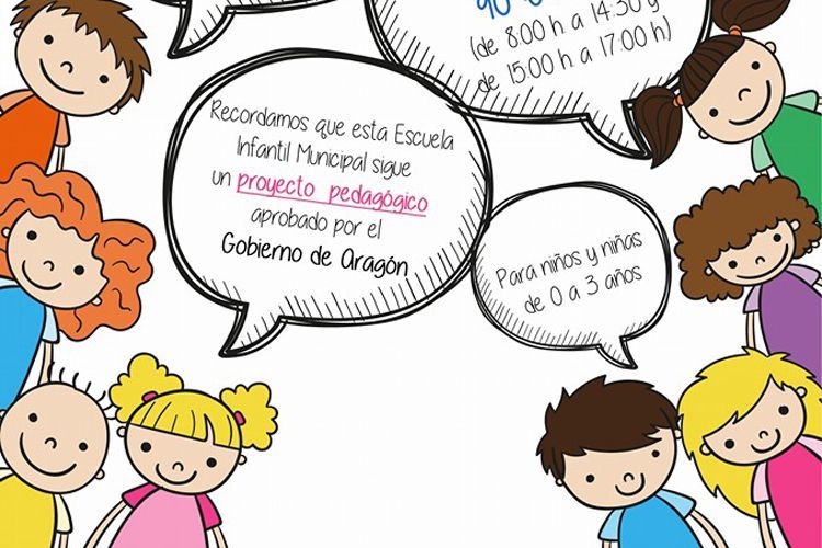 Cartel escuela infantil de Pina de Ebro