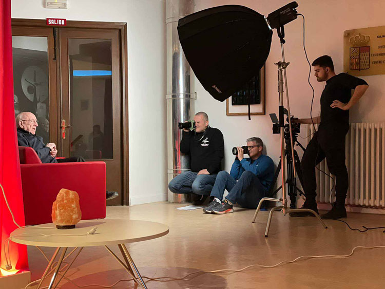 Día de rodaje del documental 'Hombre 900'