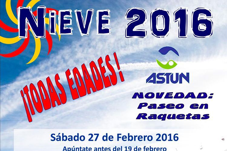 Cartel del viaje de esquí a Astún