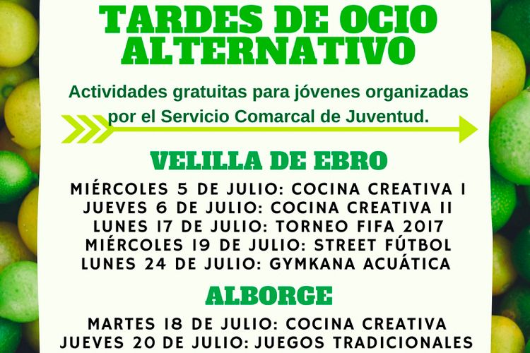 Cartel ocio nocturno y alternativo