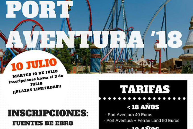 Cartel viaje Port Aventura 2018