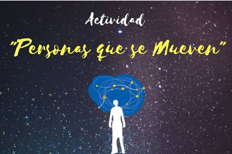 Cartel personas que se mueven