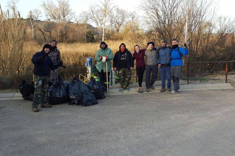Grupo de voluntarios de Meandros del Ebro