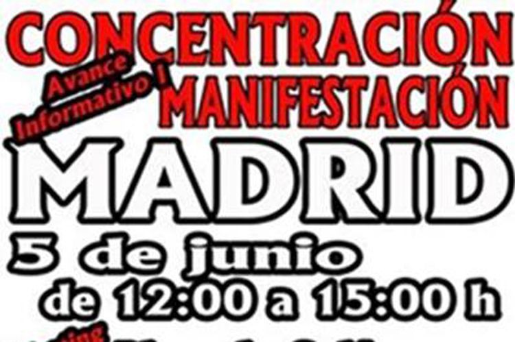 Cartel manifestación pesca Madrid