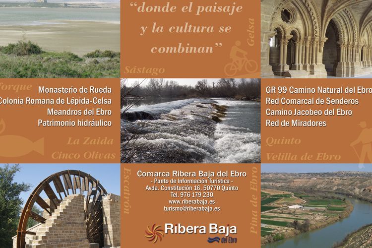 Cartel publicitario de la comarca Ribera Baja del Ebro