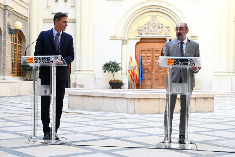 Lambán y Sánchez, en una foto de archivo