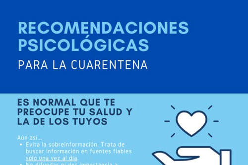 Recomendaciones psicológicas cuarentena