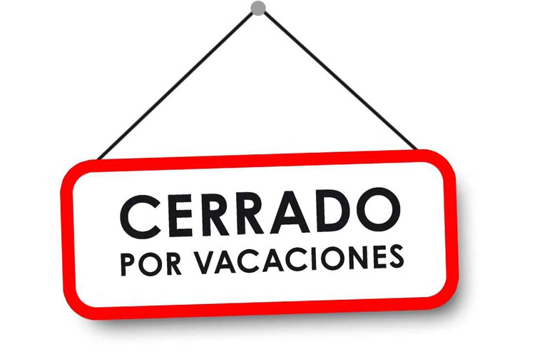 Cerrado por vacaciones